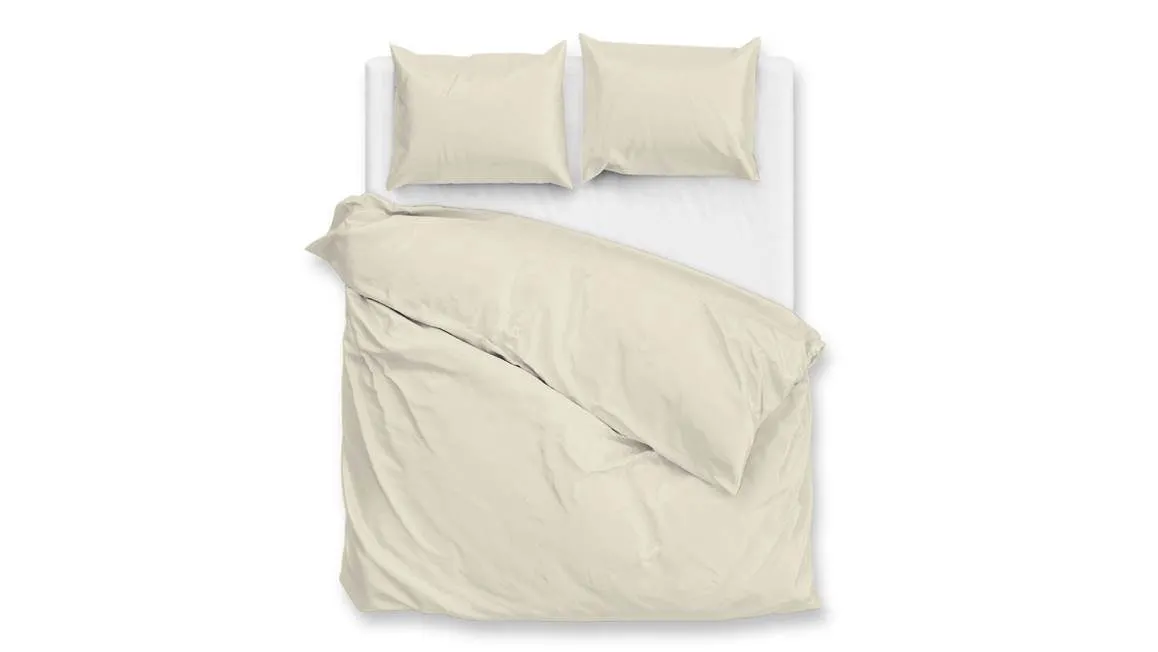 Zohome Percalle housse de couette beige