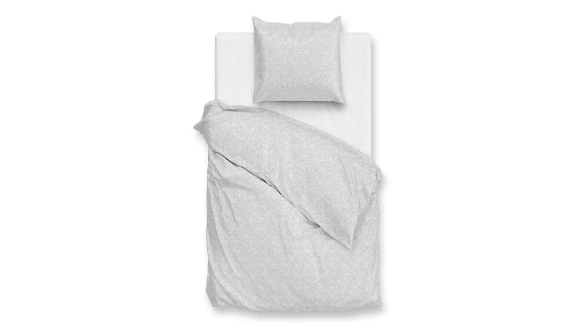 Zohome Petali di Lino housse de couette gris clair