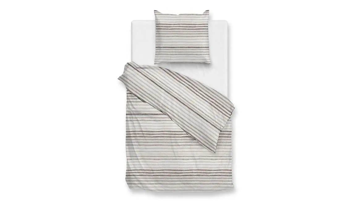 Zohome Pia housse de couette en flanelle naturel