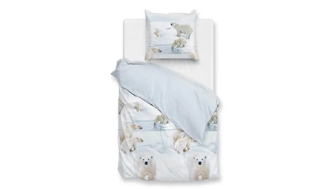 Zohome Polare housse de couette en flanelle bleu