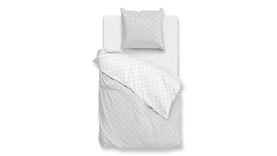 Zohome Punta di Cotone housse de couette gris pierre