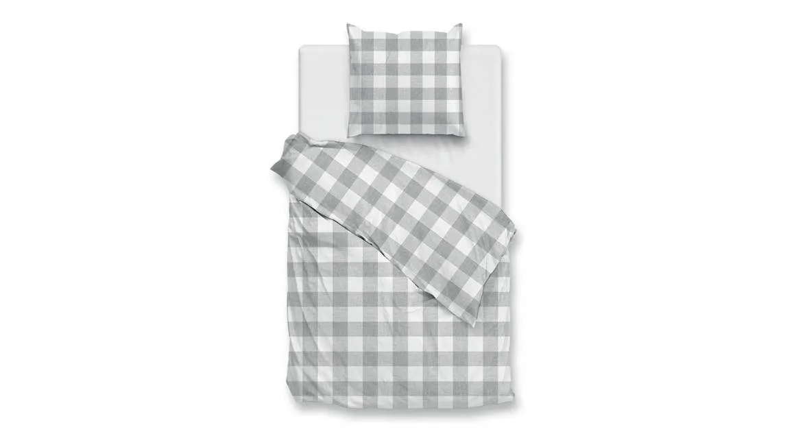 Zohome Quattro di Lino housse de couette gris clair