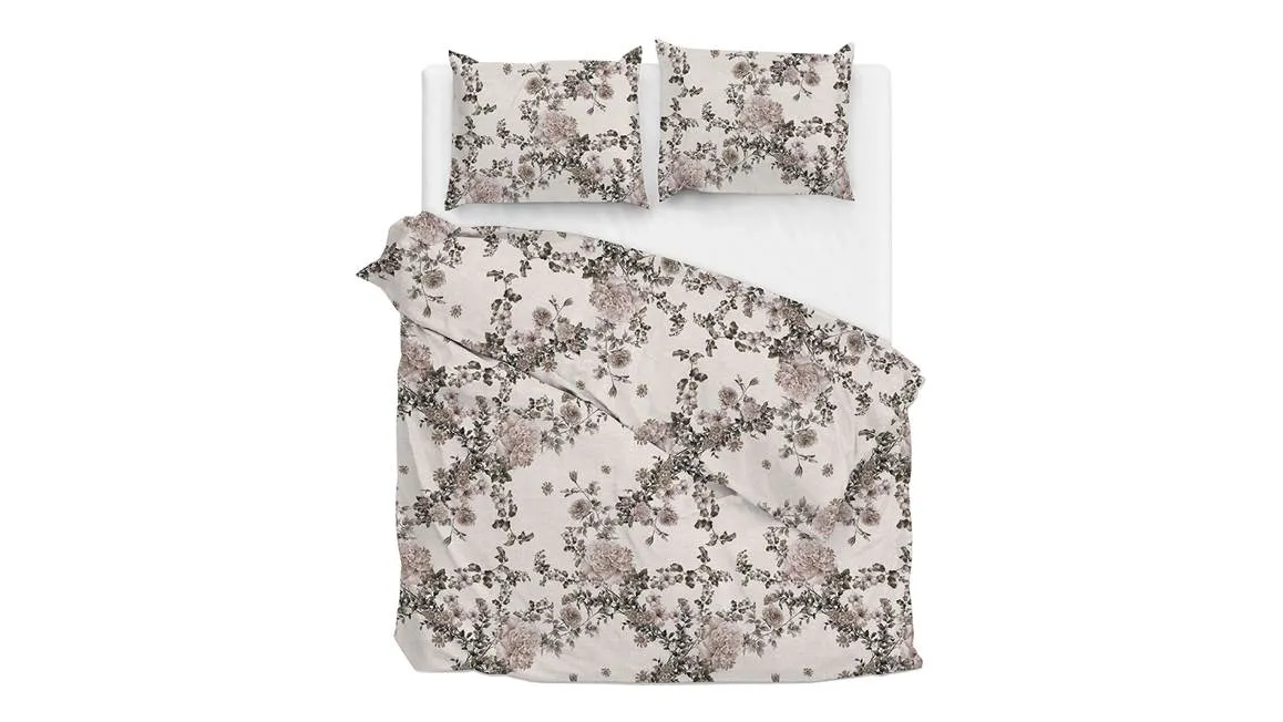 Zohome Ruffina housse de couette taupe