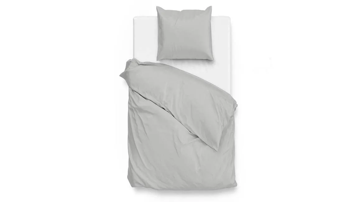 Zohome Satinado housse de couette gris cendre