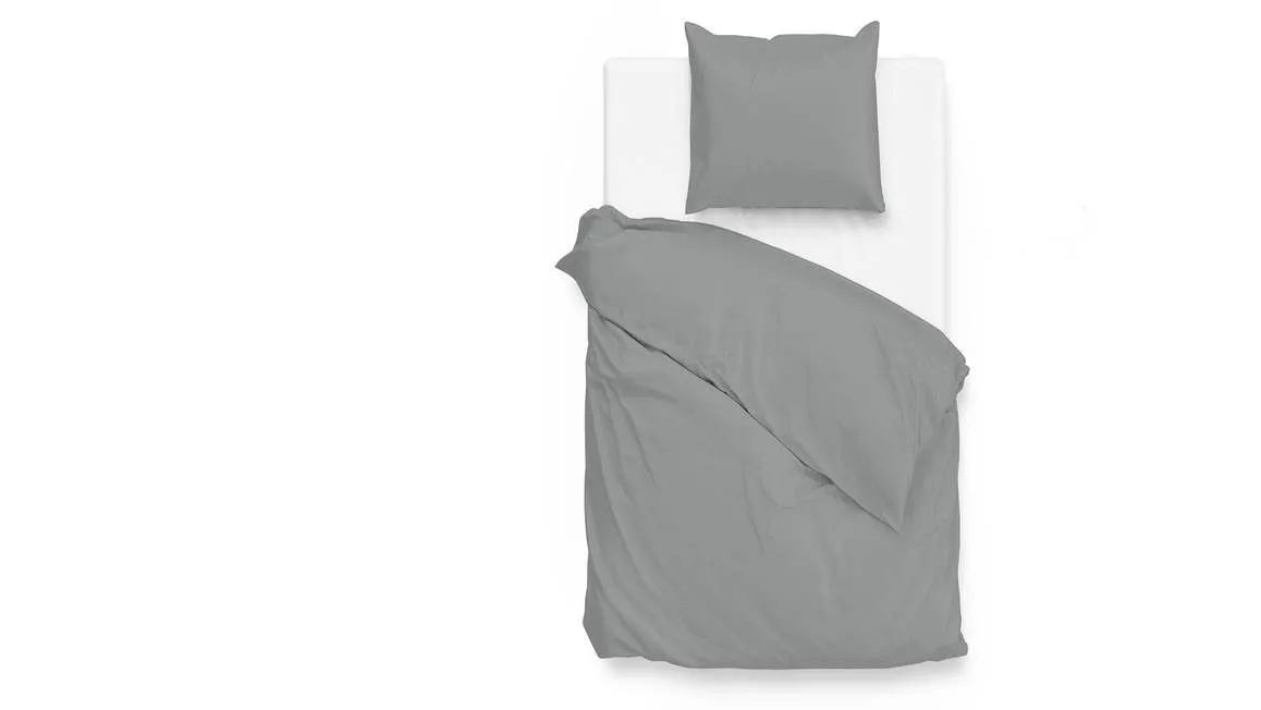 Zohome Satinado housse de couette gris acier