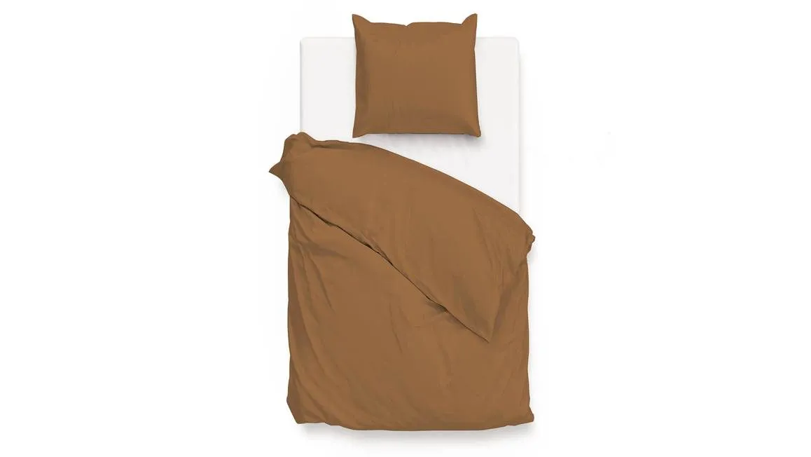 Zohome Satinado housse de couette cognac