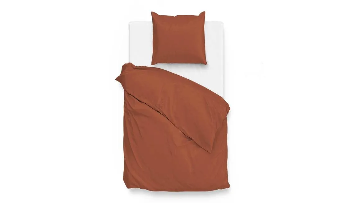 Zohome Satinado housse de couette orange cuivré