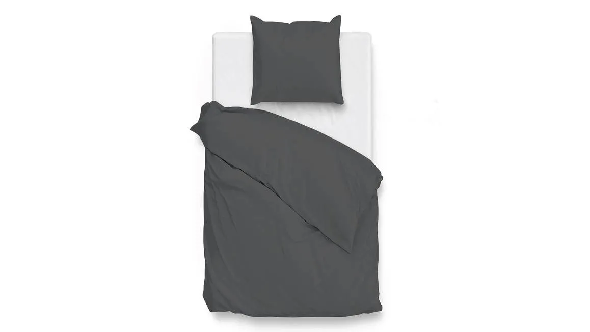 Zohome Satinado housse de couette anthracite