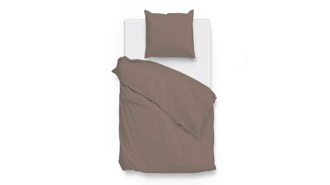 Zohome Satinado housse de couette taupe