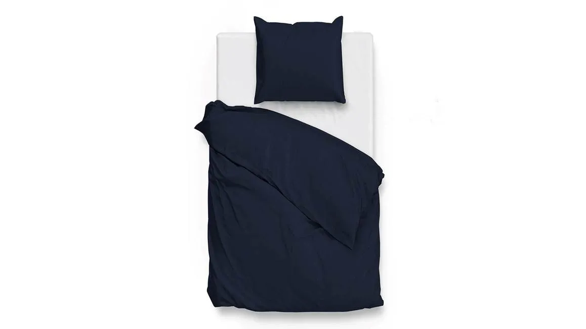 Zohome Satinado housse de couette bleu marine