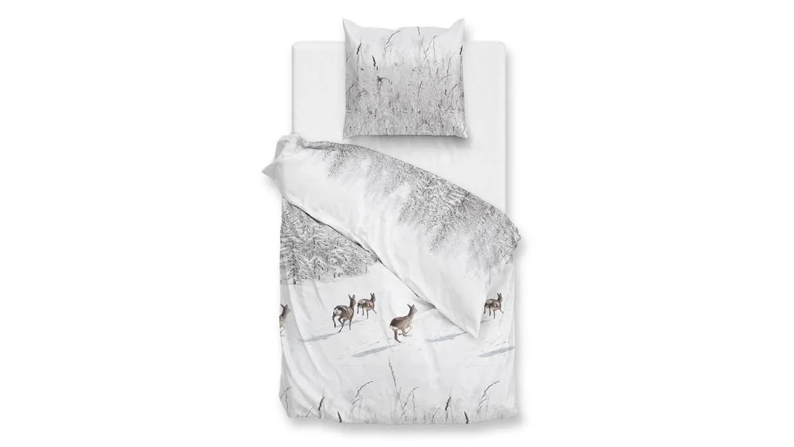 Zohome Snowy housse de couette en flanelle blanc