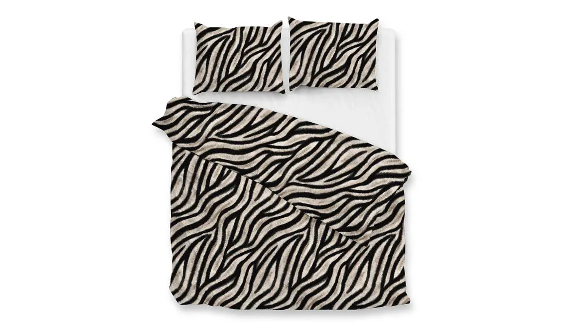 Zohome Zebrato housse de couette en flanelle naturel